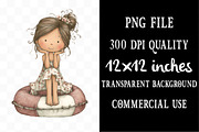 Little Summer Girl PNG Clipart, a Person Illustration by Designking (Thumbnail 4 of 5)