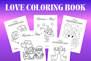 Valentine's Day Coloring Book, a Print Template by Art's and patterns (Thumbnail 2 of 9)