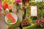 Peach summer wedding templates set, a Stationery Template by Garden in frame (Thumbnail 10 of 10)
