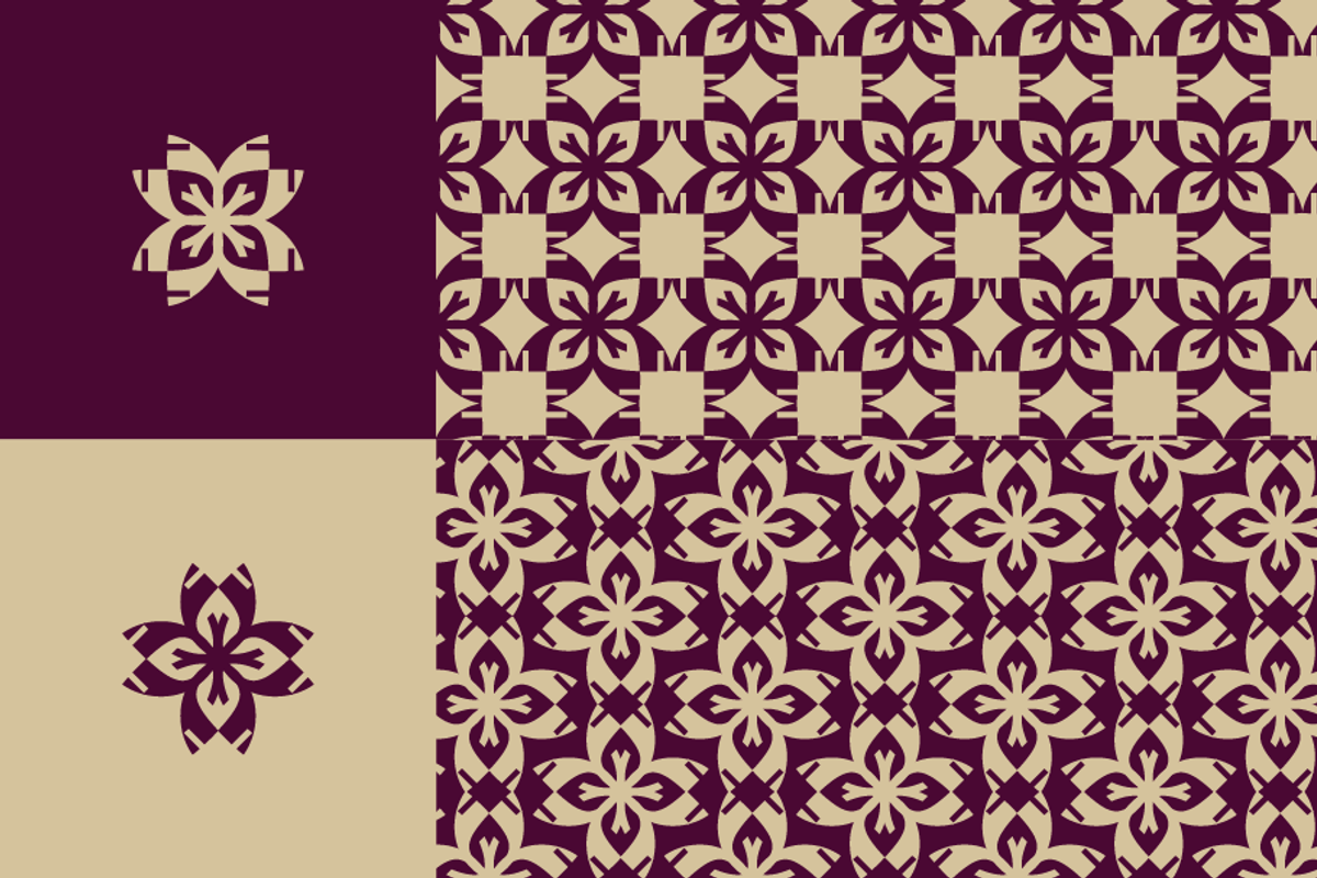 Floral Geometric Icon & Pattern Set, an Illustration by Memona Designz