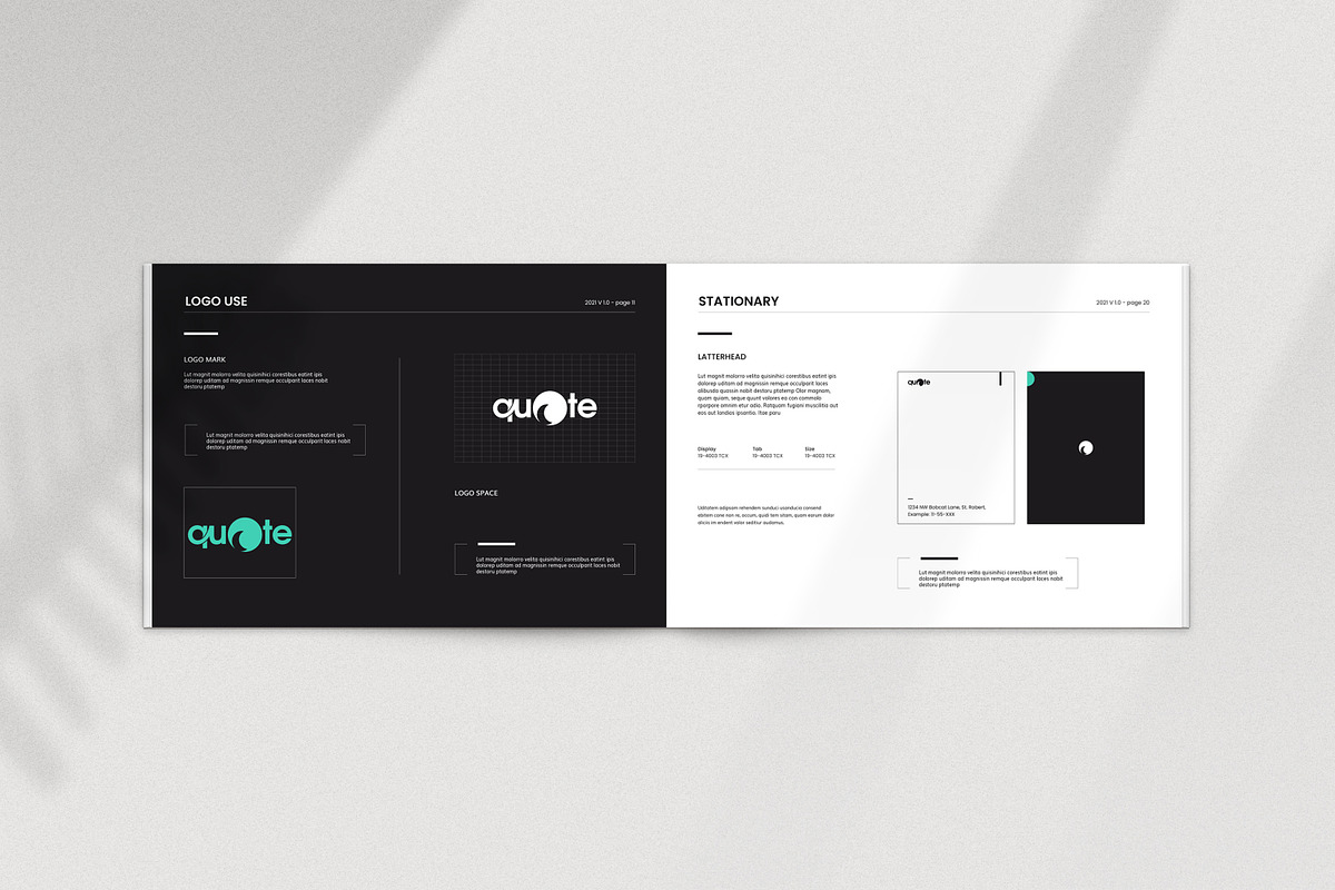 Quote | Brand Guidelines, a Brochure Template by GoldenPixelStudio