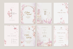 Linnea Pink Wedding Card Creator