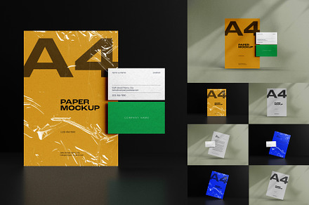 A4 Paper / Stationery Mockups, an Advertising Mockup by dpi