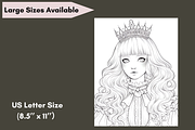 Princess Coloring Pages for Kids, a Brochure Template by LA Design (Thumbnail 9 of 10)