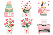 Valentines Mail & Letter Clipart, an Illustration by Daily.Designs (Thumbnail 3 of 5)