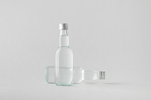 Miniature spirits liquor mockup JPEG, a Food & Drink Photo by Shablon
