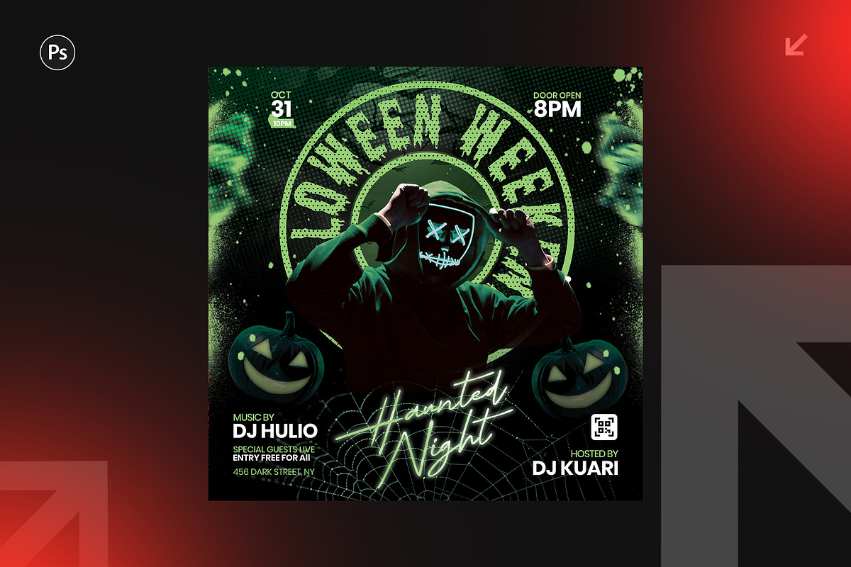 06 Halloween Flyer Bundle, a Flyer Template by Shajib Shikder (Photo 12 of 14)