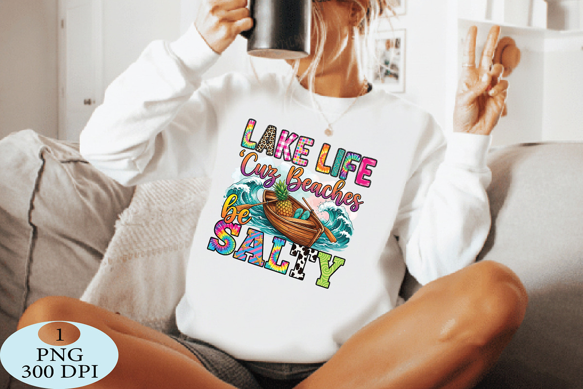 Lake life 'cuz beaches be salty png, a Seasonal Illustration by Daily.Designs (Photo 4 of 4)