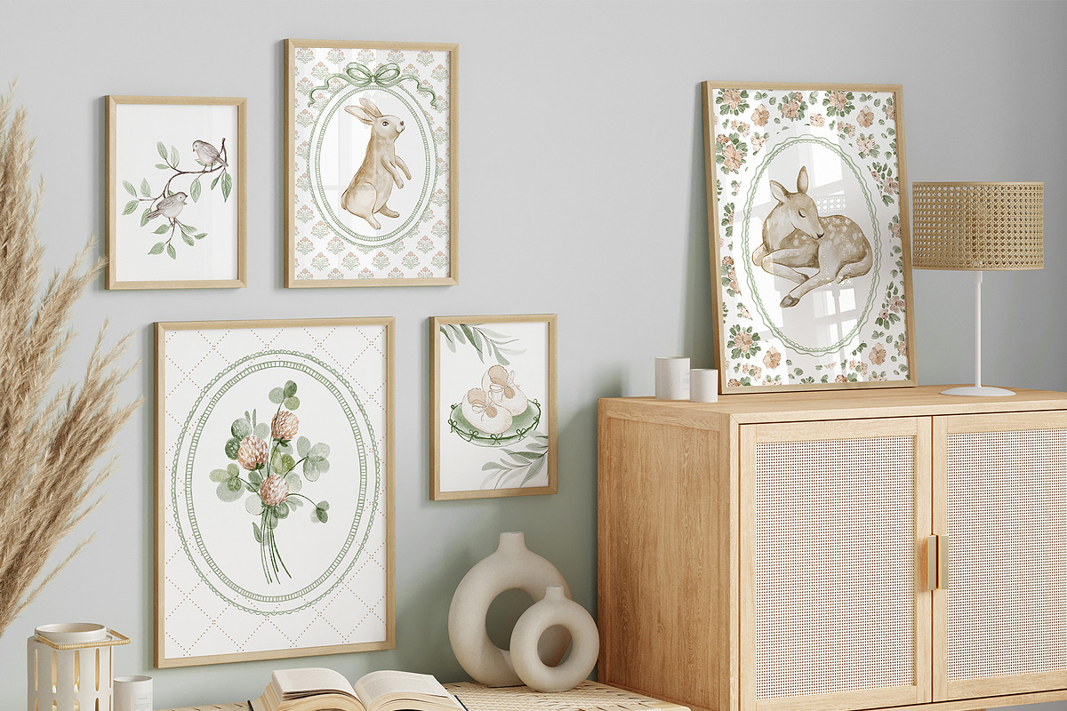 Hand Painted Baptism Watercolor Set, a Background Graphic by LenArt (Photo 4 of 19)