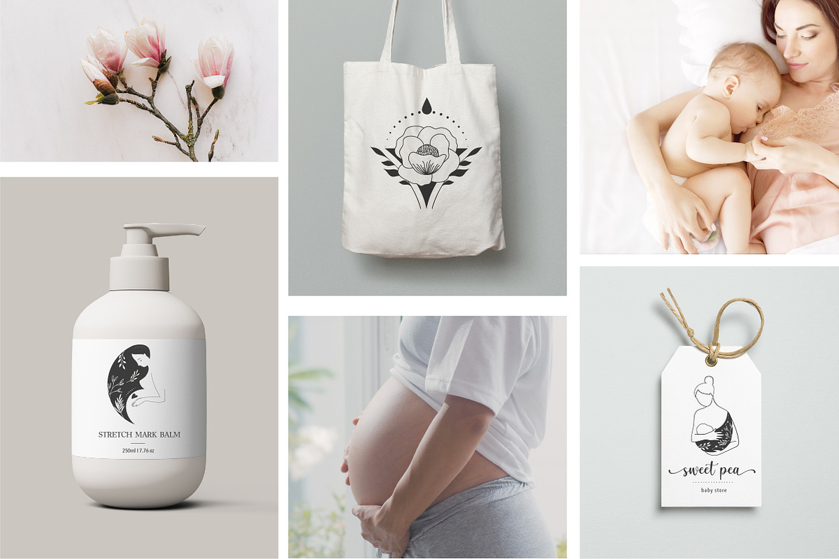 Birth story - collection of logos, a Branding & Logo Template by Marish (Photo 2 of 12)