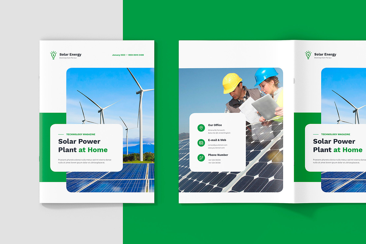 Solar Energy Magazine Canva Template, a Magazine Template by artbart (Photo 6 of 23)