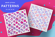 Heart Attack Patterns Collection, a Pattern Graphic by Alex Blogoodf (Thumbnail 1 of 9)