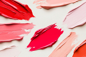 Lipstick cosmetics textures spread i, a Photo by Dvoevnore photos
