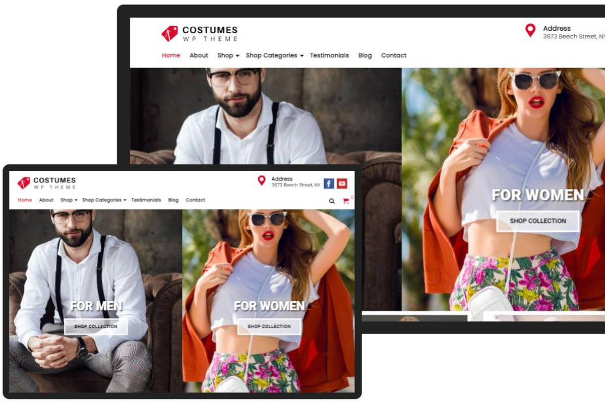 Costumes Clothing WordPress Theme preview 2