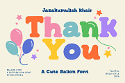 Ballon Kids - A Cute Balloon Font, a Serif Font by delipensil (Thumbnail 7 of 7)