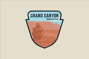 grand canyon emblem logo vector, a Branding & Logo Template by zyxroun shop