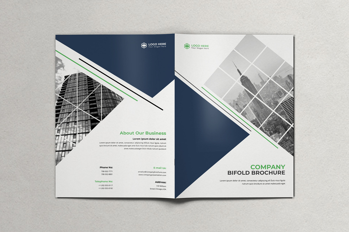 Company Brochure Bifold Template, a Brochure Template by SamiSimply7 (Photo 3 of 3)