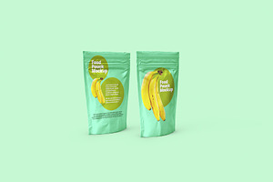 Food Pouch Mockups - 10 Mockups