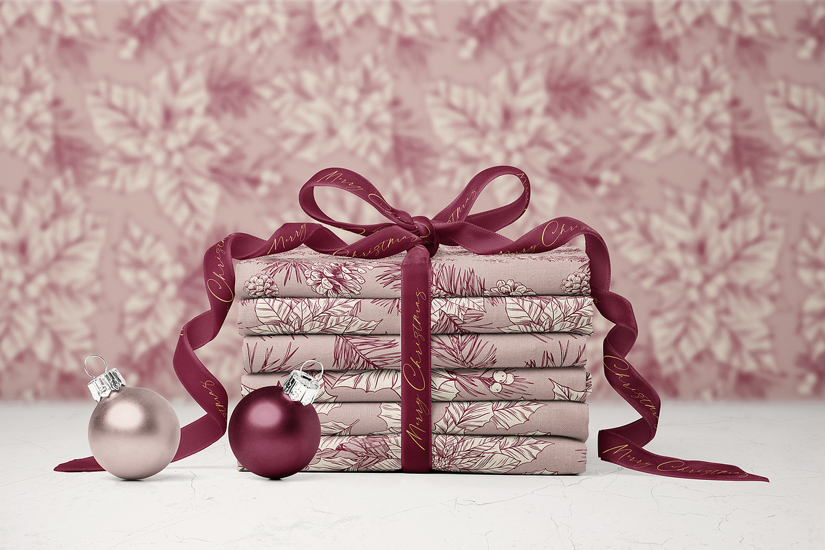 CHRISTMAS TOILE DE JOUY, a Pattern Graphic by Tanya Vollar (Photo 6 of 11)