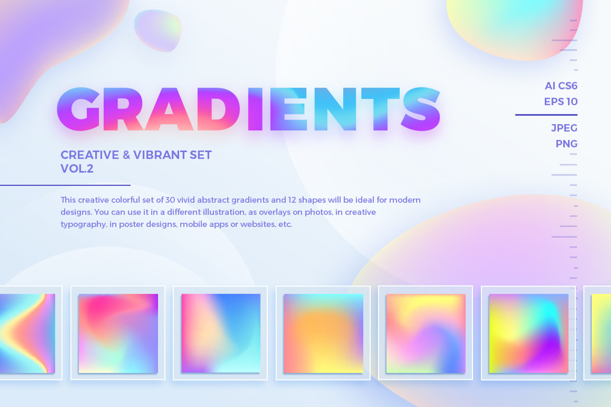 Vivid Gradients Bundle, a Texture Graphic by Olga Ryzychenko (Photo 5 of 5)