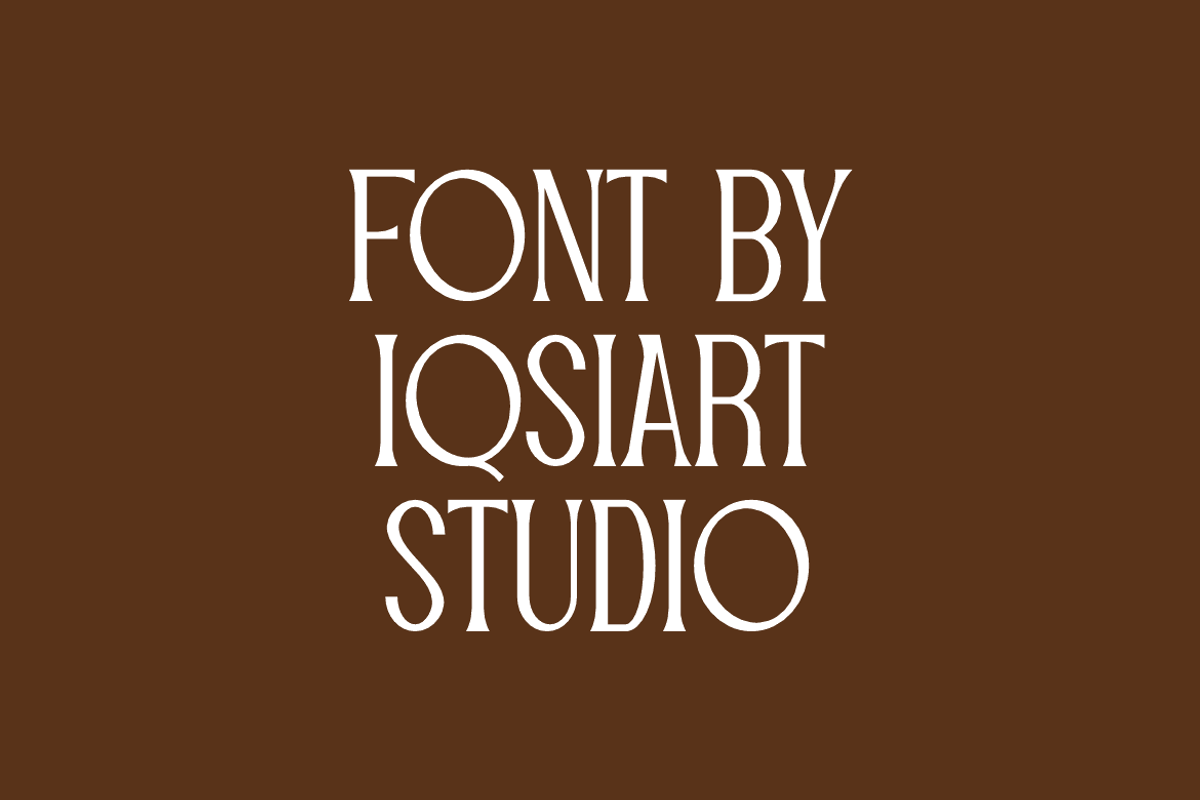 Qeogoos - Modern Logo Font, a Serif Font by Iqsiart Studio (Photo 4 of 8)