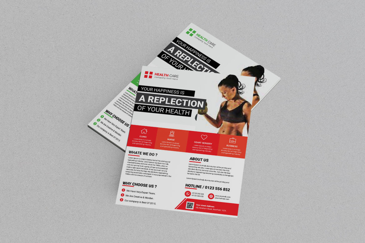 Professional Fitness Health Flyer, a Flyer Template by BrandlyTemplate (Photo 3 of 3)