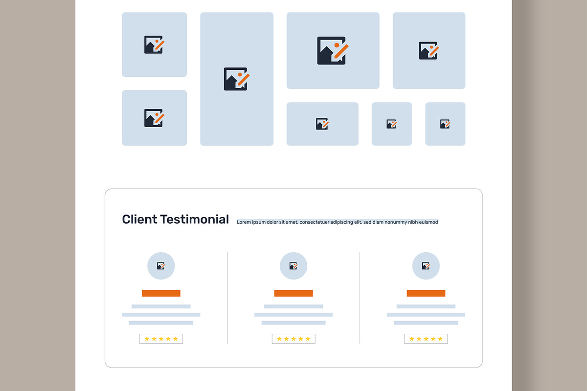 UX UI Website Landing Page Wireframe, a Wireframe Template by MightyDesign (Photo 5 of 9)