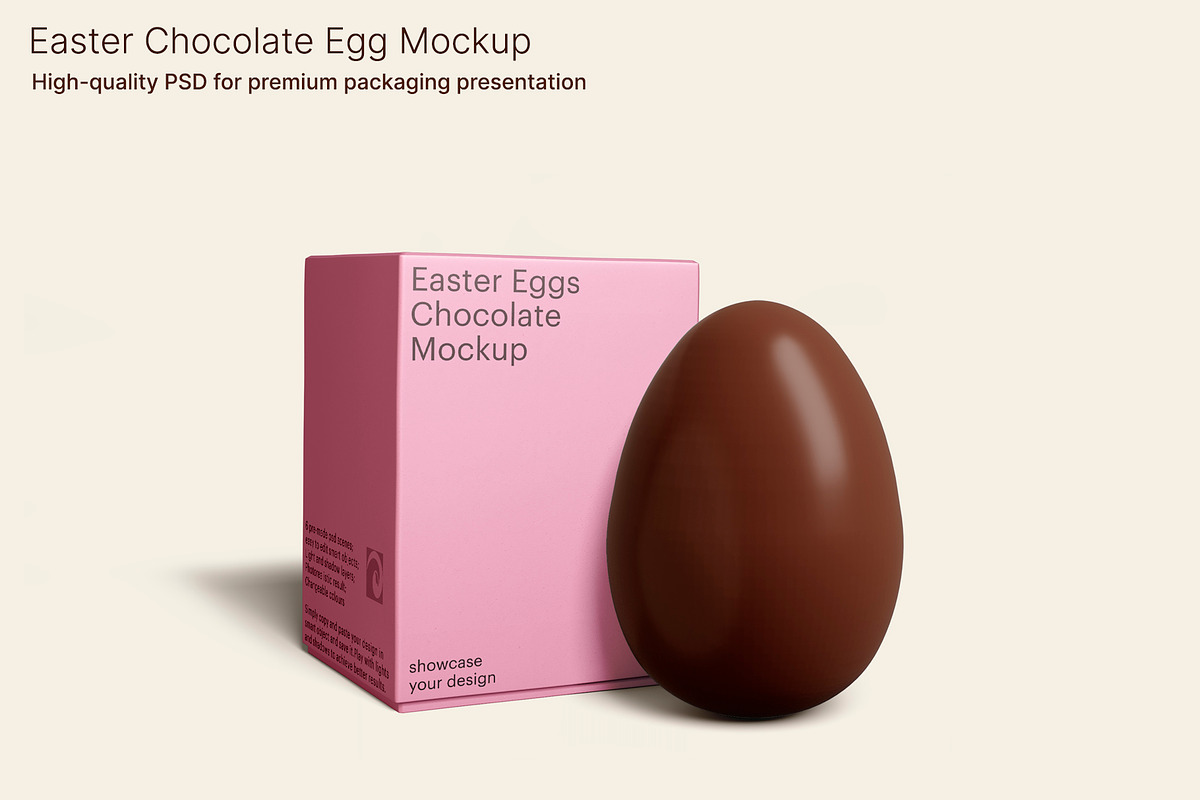 Easter Chocolate Egg Mockup, a Product Mockup by GraphicWave (Photo 7 of 7)