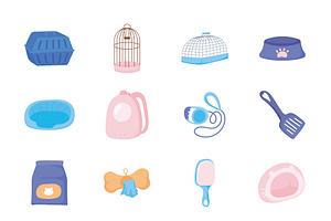 Pet Supplies Icon Set, a Templates & Theme by studiogstock