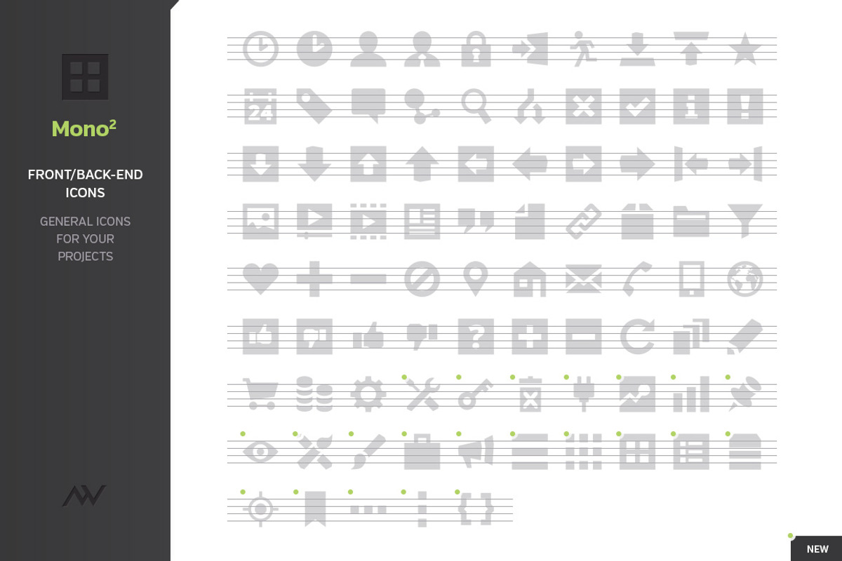 Mono2 – Webfont Icon Pack, an Icon by AllienWorks (Photo 2 of 3)