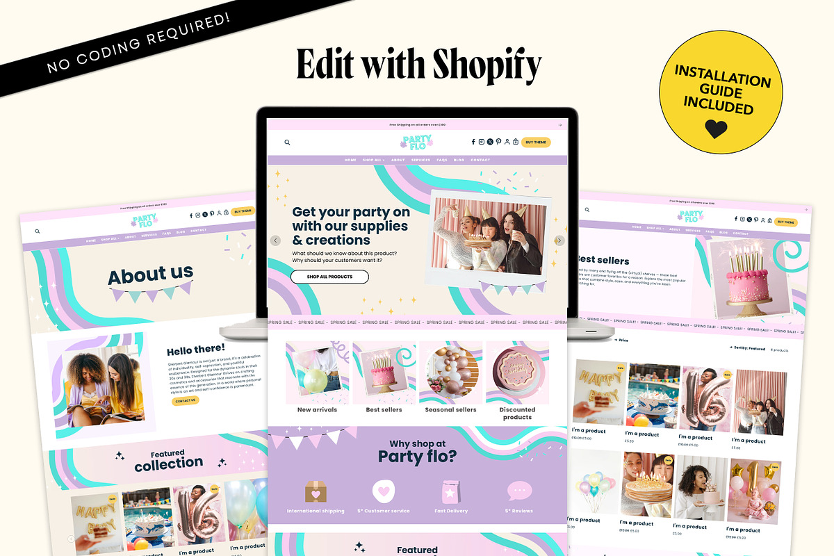 Party and Decorations Shopify Theme, a Shopify Template by Template Twist Shop (Photo 8 of 8)
