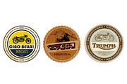 retro motorcycle badges, a Graphic by Liviu (Thumbnail 5 of 5)