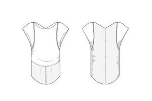 Woman Top Fashion Flat Template
