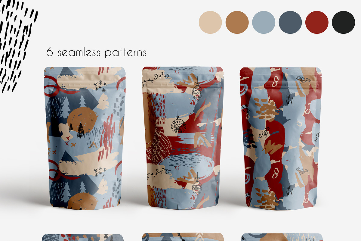 Christmas shapes collage maker, a Pattern Graphic by Cozy pattern shop (Photo 4 of 8)