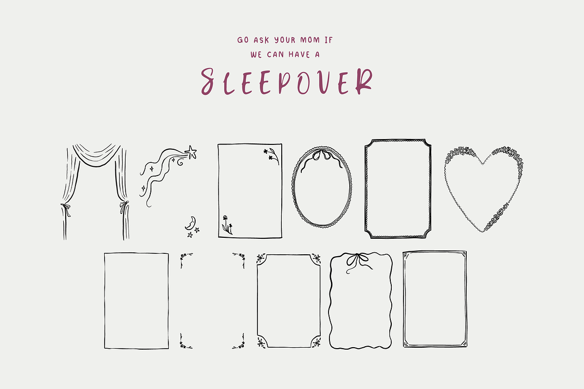 Sleepover Clipart, an Icon by Jordyn Grace Design (Photo 3 of 7)