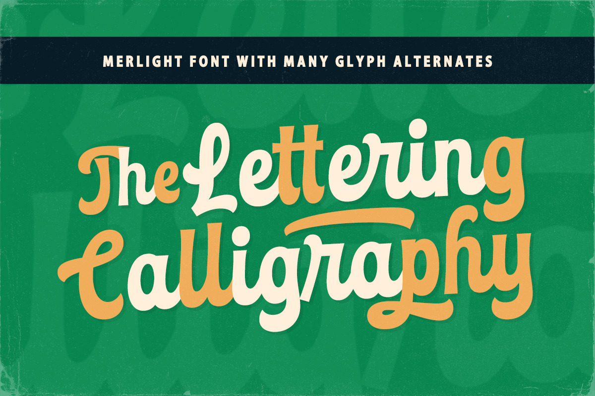 Merlight Bold Script, a Script Font by Letterhend Studio (Photo 2 of 9)
