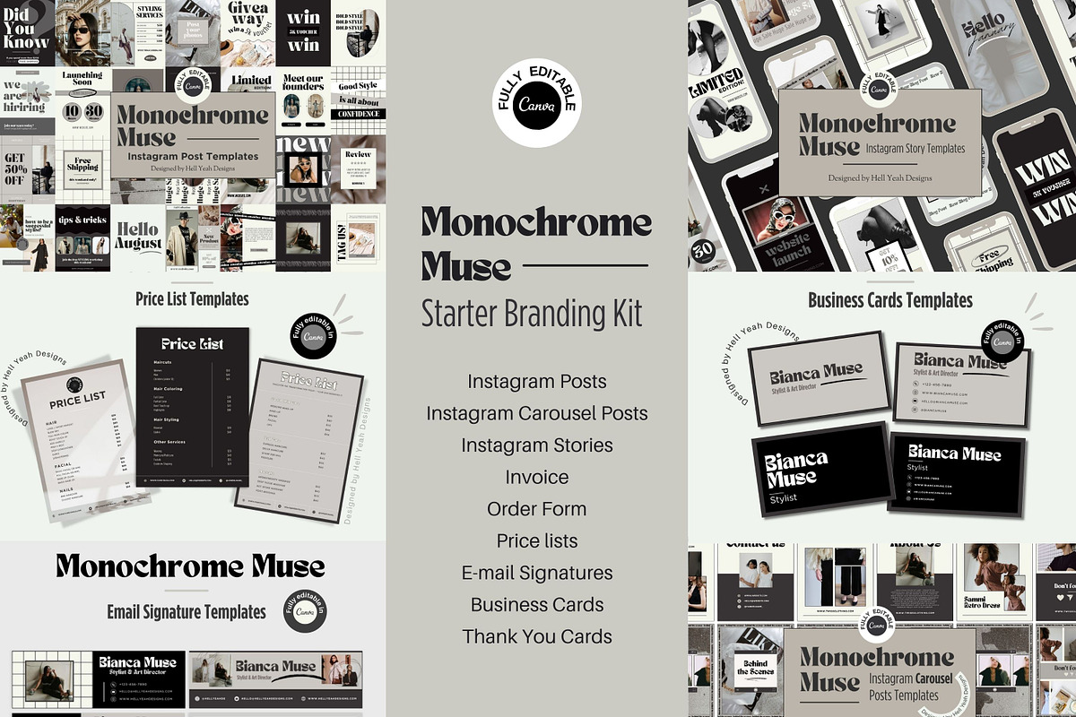Monochrome Muse Starter Branding Kit