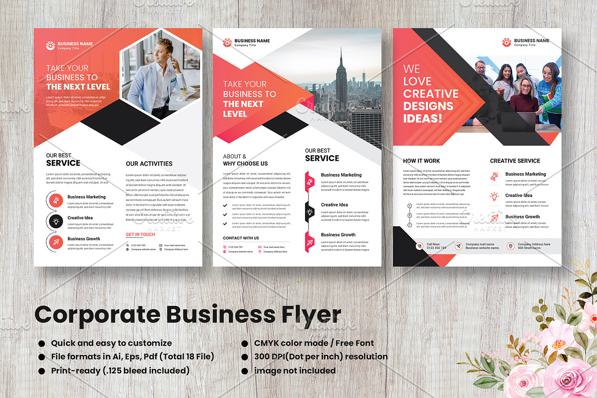 Corporate Business Flyer Template, a Flyer Template by workclan24 (Photo 2 of 5)