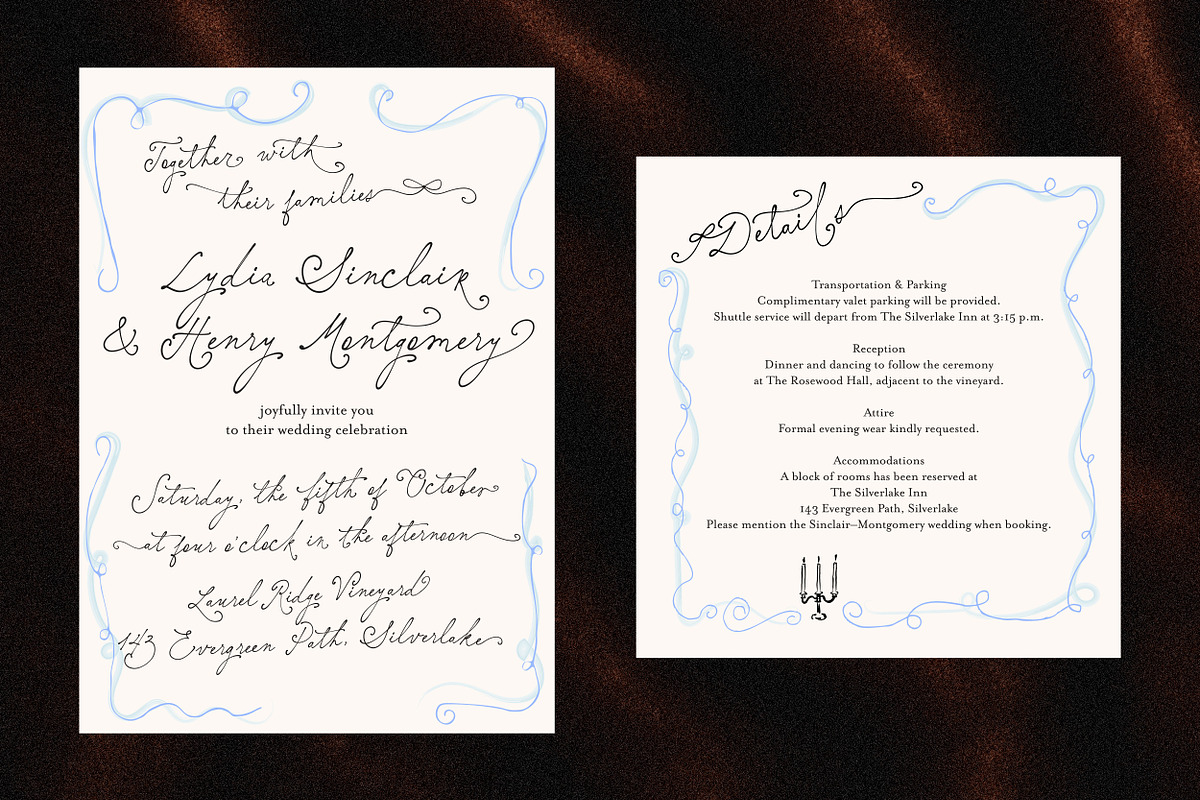 Elisabeth Darlington with Bows, a Script Font by PeachCreme (Photo 8 of 22)