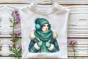 Watercolor Winter Girl Clipart, an Illustration by Libby Wishes (Thumbnail 3 of 6)