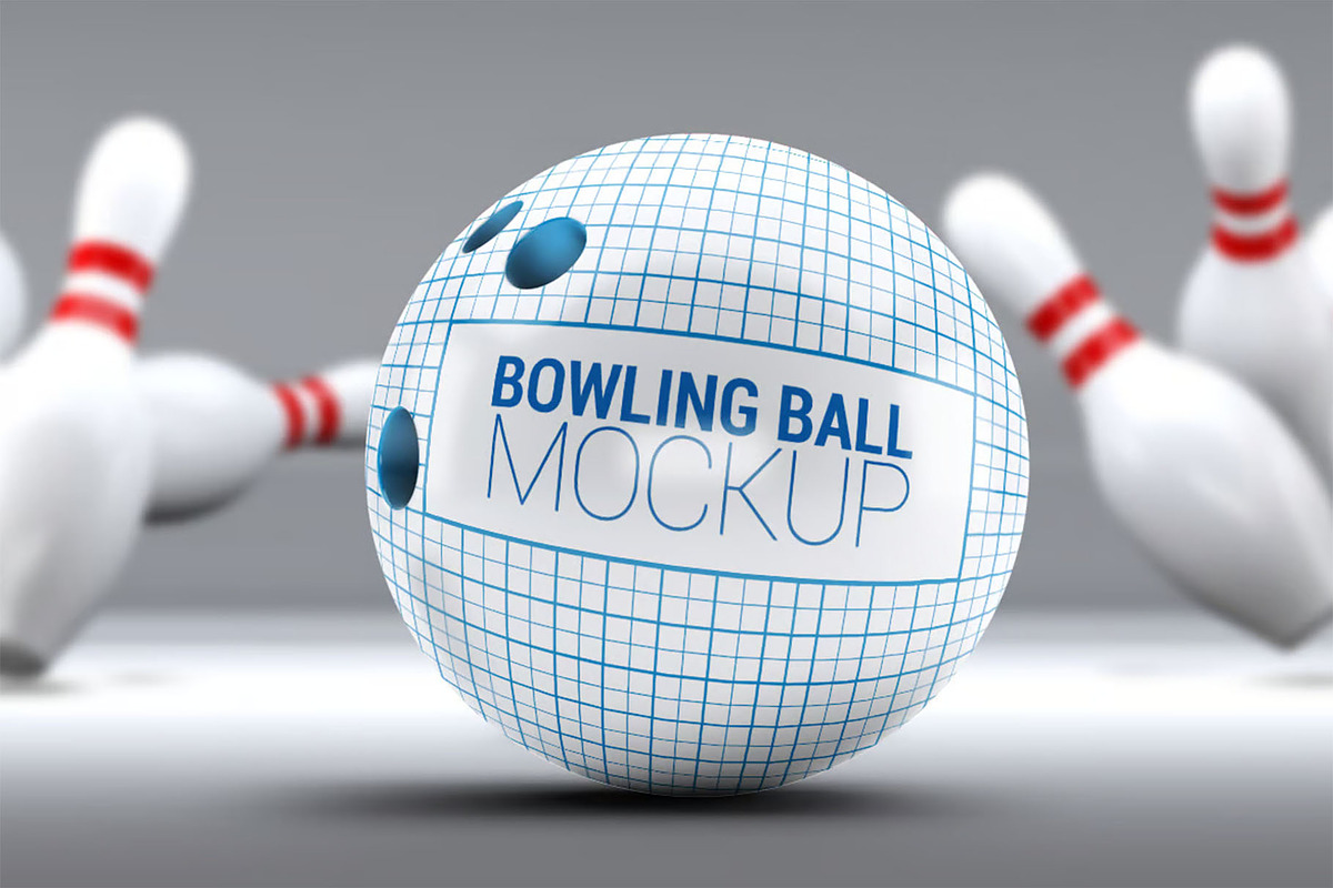 Bowling Ball Mock-Up, a Product Mockup by DesignRushMarket (Photo 4 of 5)