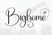 Bighome | Script Font, a Handwritten Font by Scratchones (Thumbnail 1 of 9)