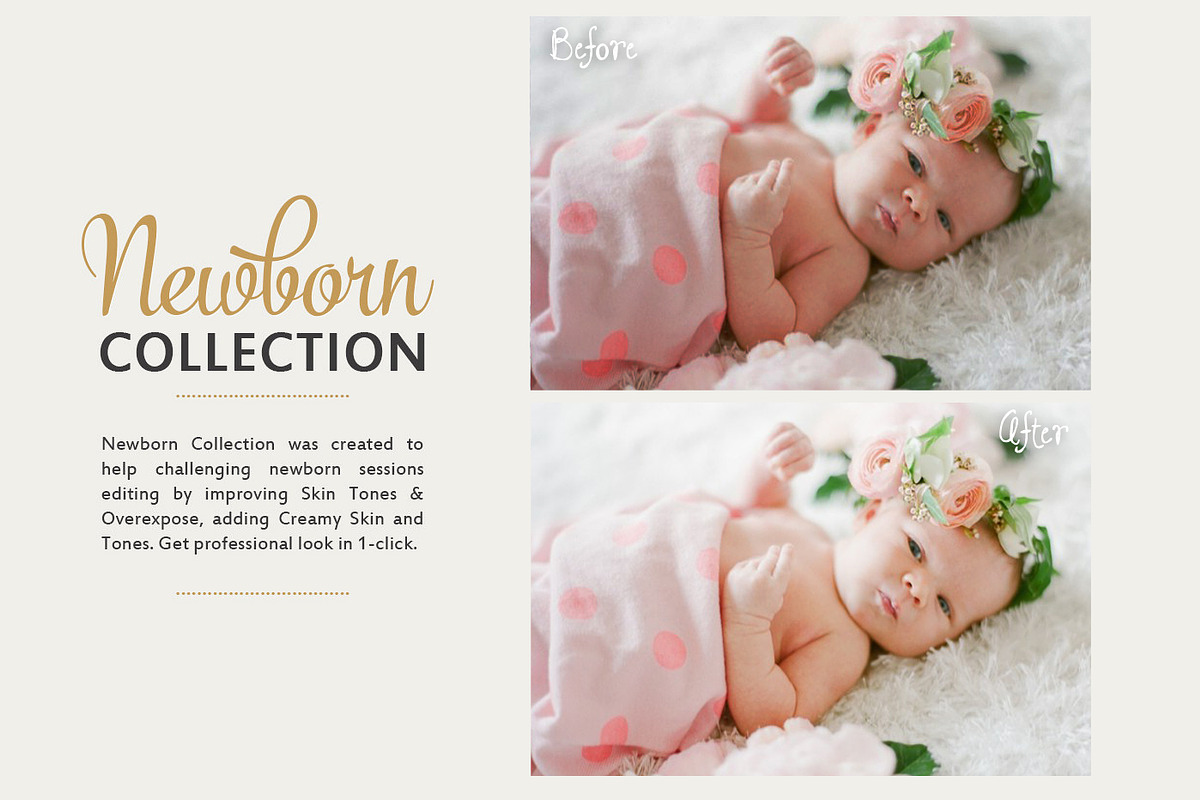Newborn Photoshop Actions, an Action Add-On by Creative Shop (Photo 3 of 3)