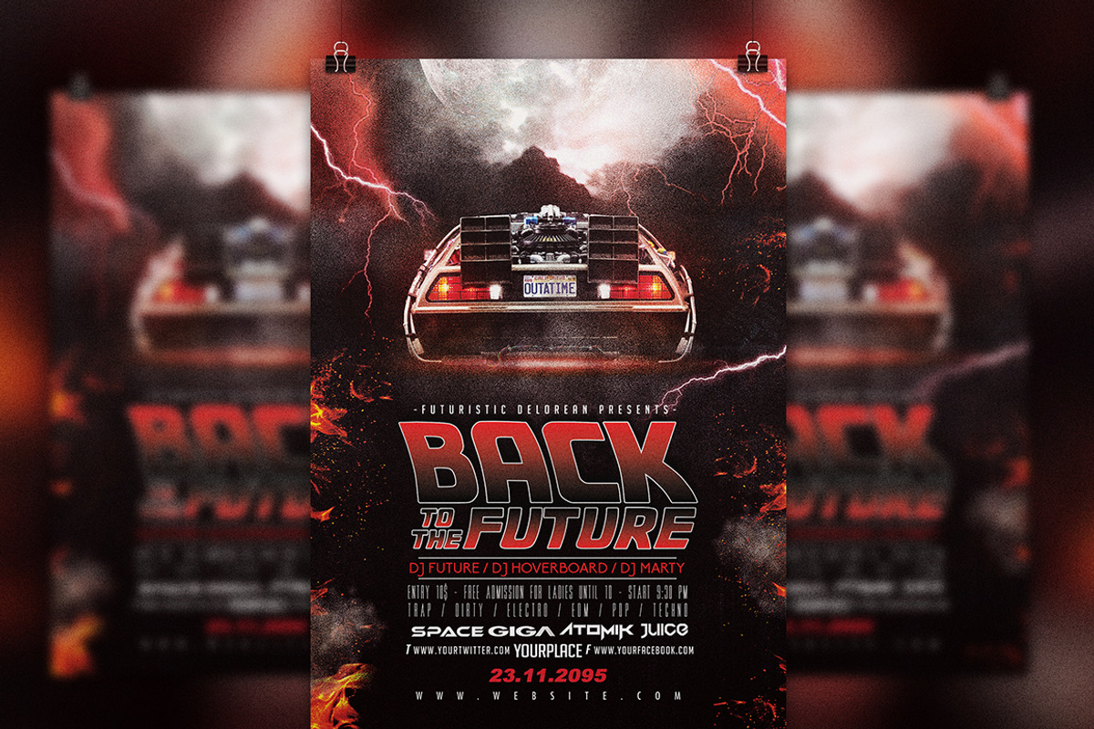 Back to the Future | 6in1 Flyer, a Flyer Template by GIGA-TEMPLATE (Photo 6 of 12)