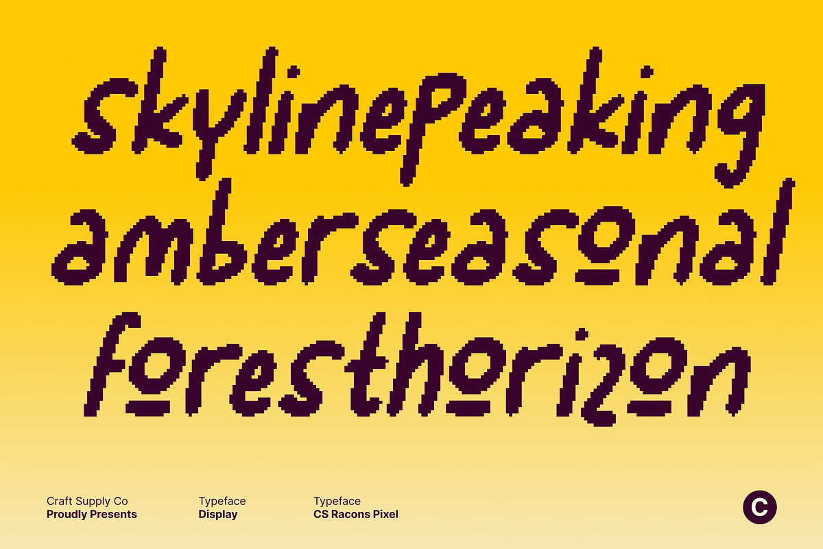 CS Racons Pixel, a Handwritten Font by Craft Supply Co. (Photo 2 of 8)