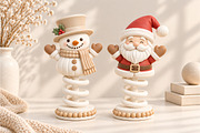 Christmas Santa & Snowman STL, a Scene 3D Model by Layerology (Thumbnail 1 of 4)