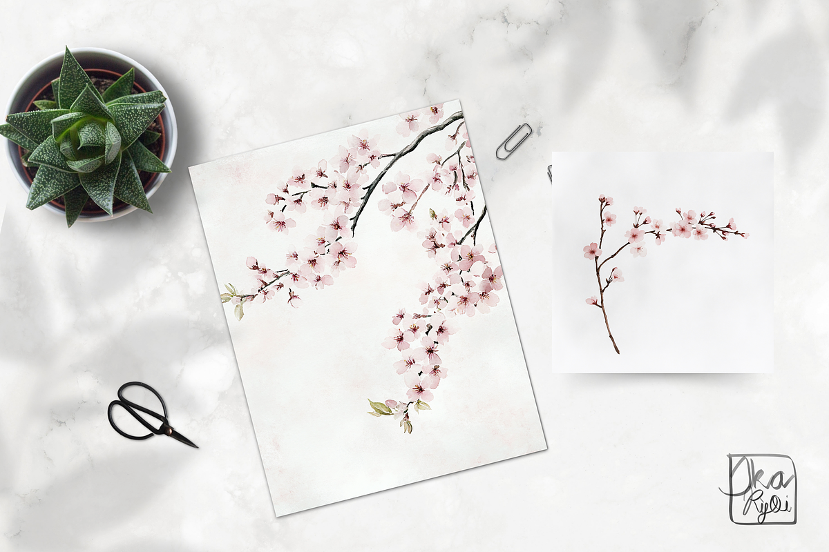 Graceful Cherry Blossoms aesthetic, a Decorative Illustration by ikarifq shop (Photo 3 of 4)
