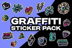 Graffiti Sticker Pack - 16 Sticker