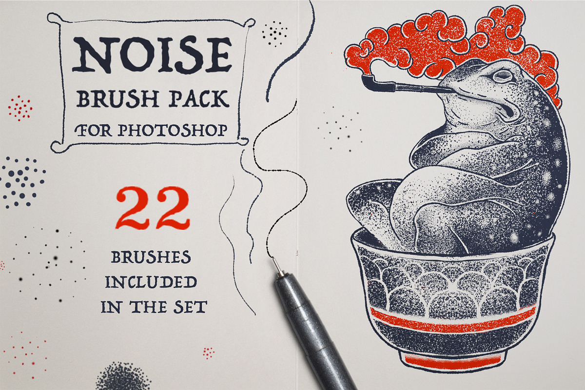 Noise Brush Pack, a Brush Add-On by ZiziMarket (Photo 1 of 4)