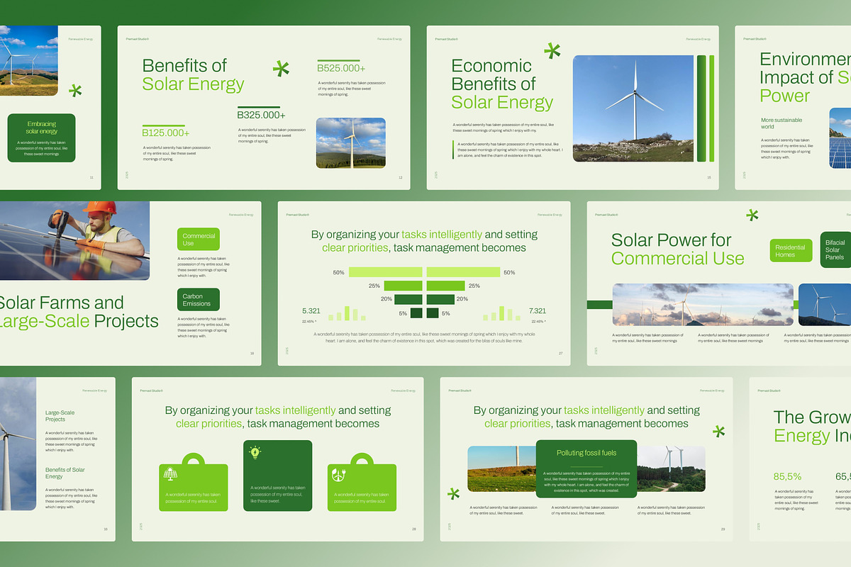 Green Energy Presentation PowerPoint, a Presentation Template by Premast (Photo 3 of 5)